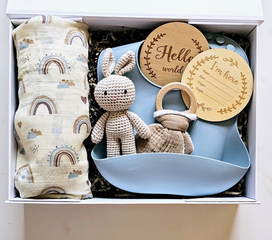 Welcome Baby Blue Rainbow Set