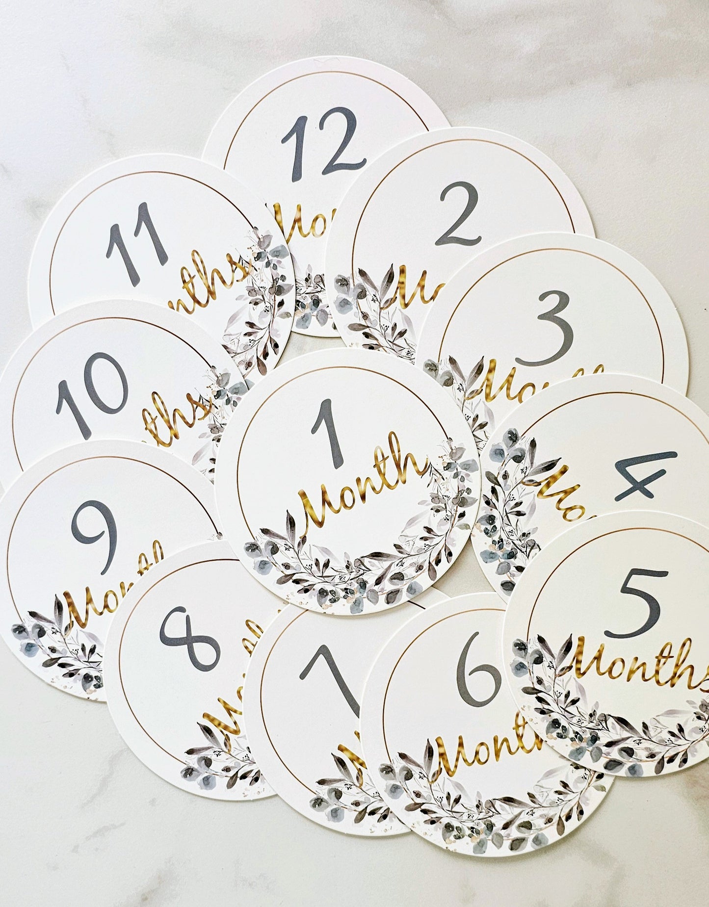 Milestone cards 1-12 months